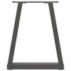 vidaXL Nogi do stolika kawowego w kształcie litery V 2 szt. Antracyt 38x(42-43,3) cm Stal