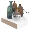 vidaXL Półki narożne pływające 4 szt., białe, połysk, 25x25x3,8 cm, MDF