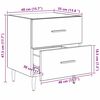 vidaXL Szafka Nocna z szufladą 2 pcs Czarny Dąb 40 x 35 x 47,5 cm