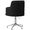 vidaXL Obrotowe krzesło biurowe, czarne, tapicerowane tkaniną