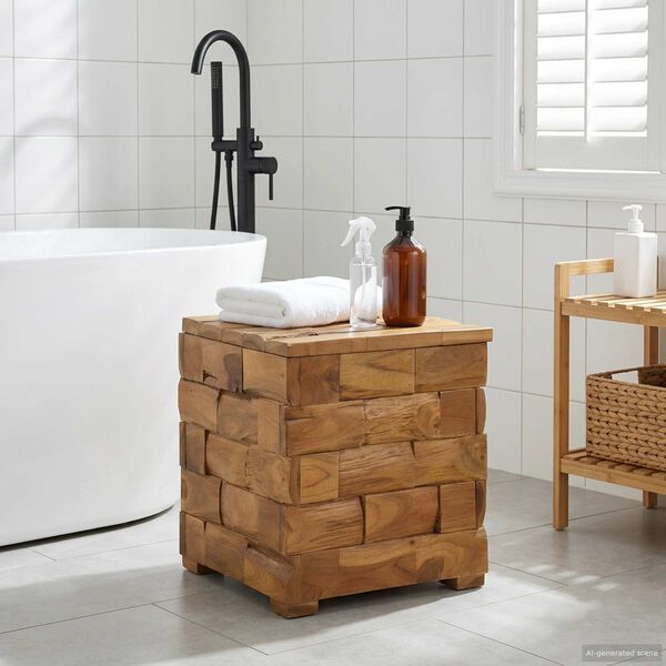 vidaXL Stołek do przechowywania Brązowy 40 x 40 x 45 cm