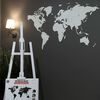 MiMi Innovations Drewniana mapa świata Luxury, biała, 130x78 cm