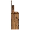 vidaXL Toaletka z lustrem Stare drewno 86,5x35x136 cm