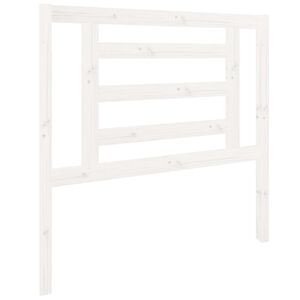 vidaXL Wezgłowie ł&oacute;żka, białe, 96x4x100 cm, lite drewno sosnowe