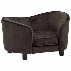 vidaXL Sofa dla psa, brązowa, 69x49x40 cm, pluszowa