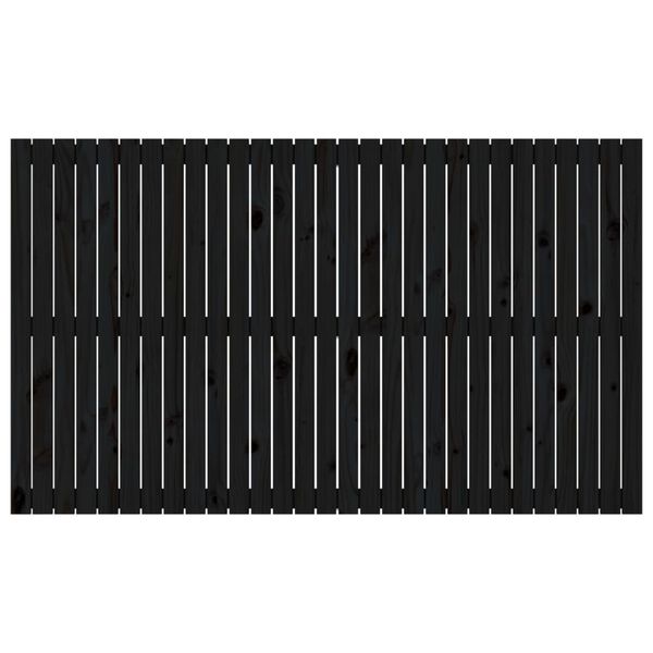 vidaXL Wezgłowie łóżka, czarne, 185x3x110 cm, lite drewno sosnowe