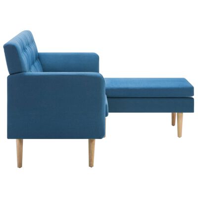 vidaXL Sofa z leżanką, obita tkaniną, 171,5 x 138 x 81,5 cm, niebieska