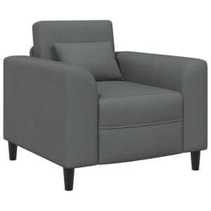 vidaXL Fotel ciemnoszary tkanina
