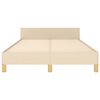 vidaXL Rama ł&oacute;żka bez materaca, kremowa, 120x190 cm, tkanina