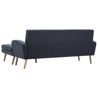 vidaXL Sofa w kształcie L, obita tkaniną, 186x136x79 cm, ciemnoszara