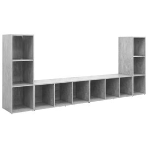 vidaXL Szafki TV, 4 szt., szarość betonu, 107x35x37 cm