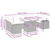 vidaXL 8-cz. zestaw mebli ogrodowych z poduszkami, beżowy, polirattan