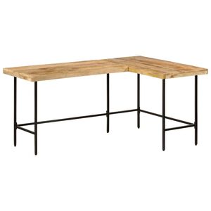 vidaXL Biurko, 165x110x77 cm, lite drewno mango i żelazo