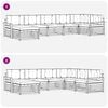 vidaXL Zestawy sof 7 pcs Naturalny i Antracytowy Lite Drewno Akacji