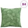 vidaXL Poduszki rozrzucone Liść 4 pcs Wz&oacute;r liścia 40 x 40 cm