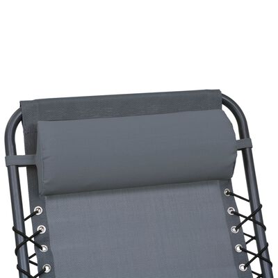 vidaXL Poduszka zagłówek na krzesło, szara, 40x7,5x15 cm, textilene