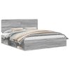 vidaXL Ramka ł&oacute;żka Szary Sonoma 200 x 200 cm Lite drewno sosnowe