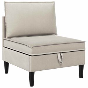 vidaXL Środkowa Sofa z Przechowywaniem Owies Welur