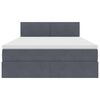 vidaXL Ł&oacute;żko z miejscem do przechowywania Ciemnoszary 140 x 200 cm