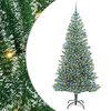 vidaXL Sztuczna choinka z śnieżnym pokryciem z lampkami LED 210 cm