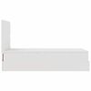 vidaXL Rama ł&oacute;żka otomana z materacem, biała, 100x200 cm, ekosk&oacute;ra