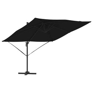 vidaXL Parasol Roma Czarny 286 x 284 x 265 cm Aluminium i Poliester