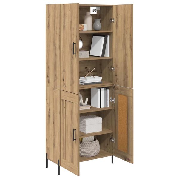 vidaXL Highboard Dąb rzemieślniczy 69,5 x 34 x 180 cm