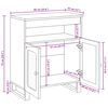 vidaXL Bufet z przechowywaniem Brązowy 60 x 33 x 75 cm Drewno z mango