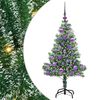 vidaXL Sztuczna choinka z śnieżnym pokryciem z lampkami LED 120 cm