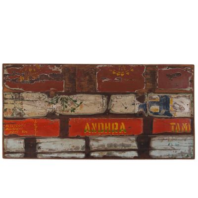vidaXL Stolik barowy z drewna z odzysku, wielokolorowy, 120x60x107 cm