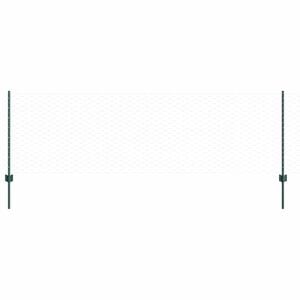 vidaXL Sześciokątne ogrodzenie z słupkiem 10 x 0,8 m Stal pokryta PVC