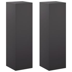 vidaXL Stojak na rośliny 2 pcs Czarny 30 x 30 x 100 cm Stal