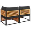vidaXL Sofa ogrodowa z poduszkami, 2-osobowa, lite drewno akacjowe
