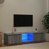 vidaXL Szafka pod TV, z LED, szary dąb sonoma, 140x40x36 cm