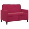 vidaXL Sofa z miejscem do przechowywania Czerwone wino Poliester