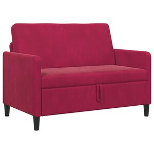 vidaXL Sofa z miejscem do przechowywania Czerwone wino Poliester