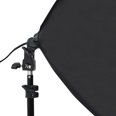 vidaXL Fotograficzny zestaw studyjny z lampami softbox i tłem