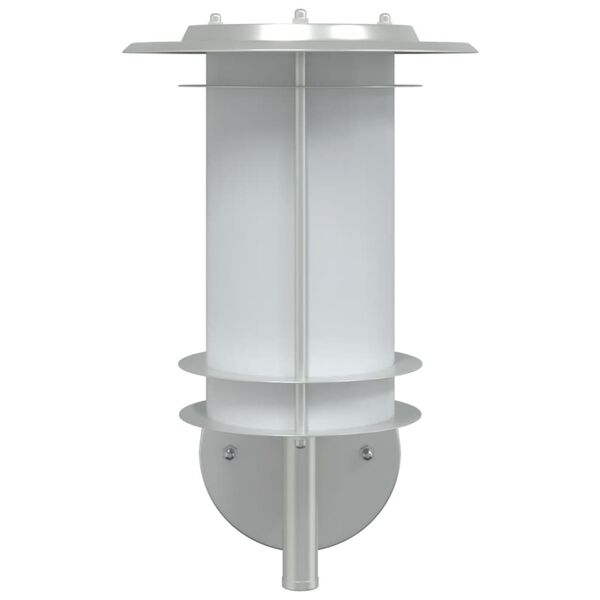 vidaXL Kinkiety zewnętrzne, 2 szt. srebrne, stal nierdzewna