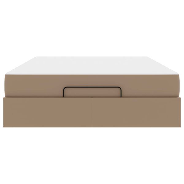 vidaXL Ramka ł&oacute;żka Cappuccino 160 x 200 cm Sk&oacute;ra syntetyczna