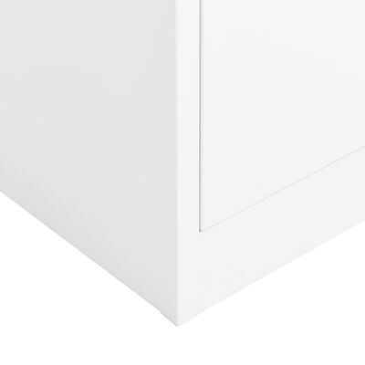 vidaXL Szafa zamykana na klucz, biała, 90x40x180 cm, stalowa