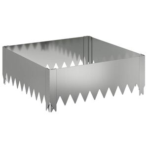 vidaXL Krawężnik do trawnika 60 x 60 x 20 cm Stal srebrny