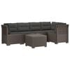 vidaXL 5-osobowa sofa ogrodowa z poduszkami w stylu rattanowym PP