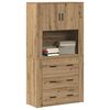 vidaXL Highboard z szufladą Dąb rzemieślniczy 80 x 33 x 150 cm