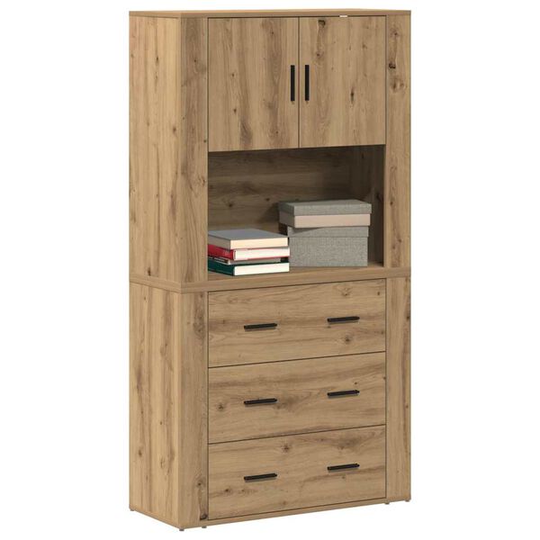 vidaXL Highboard z szufladą Dąb rzemieślniczy 80 x 33 x 150 cm