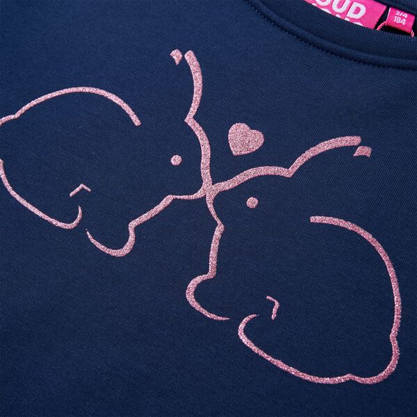 Dziecięca sukienka dresowa, granatowa, 92