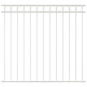 vidaXL Element ogrodzenia ASSEN 170 x 150 cm Stal Biały