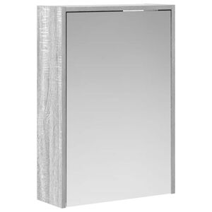 vidaXL Szafka z lustrem do łazienki Szary Sonoma 43 x 16 x 62.5 cm