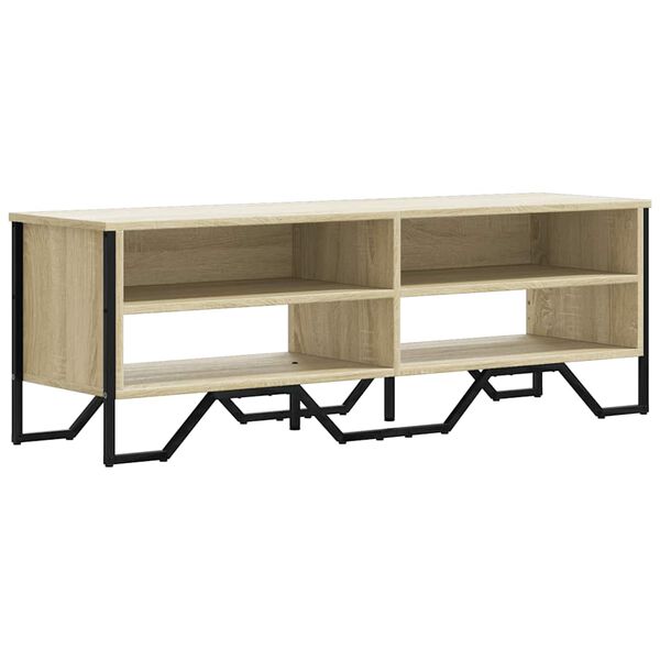 vidaXL Szafka pod TV, dąb sonoma, 122x34x41 cm materiał drewnopochodny