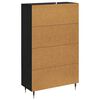vidaXL Highboard Czarny Dąb 69,5 x 31 x 115 cm Materiał drewnopochodny