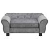 vidaXL Sofa dla psa, szara, 72x45x30 cm, pluszowa